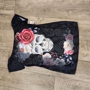 Summer Off the Shoulder  Sugar Skull Dress